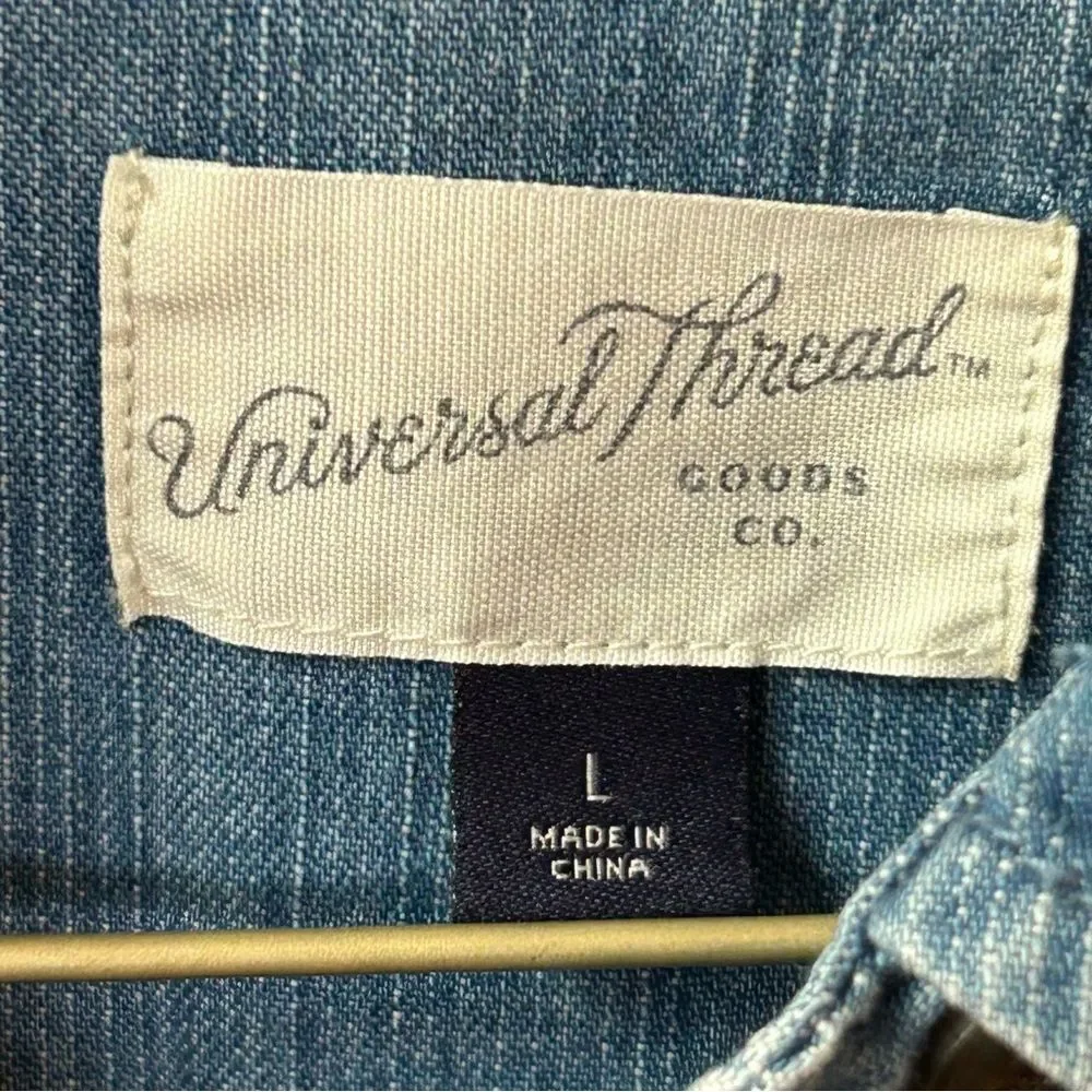 Universal Thread Jean Jacket Vest L - Picture 5 of 9